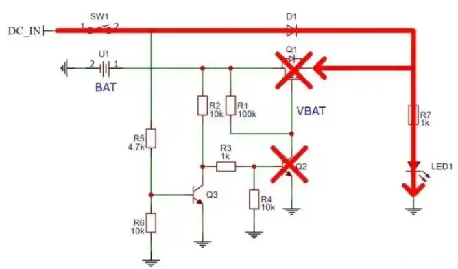 三極管,MOS管,驅動雙電源供電電路